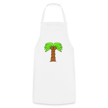 Palm Tree Island Tree Beach Holiday Coconut Sea Cool - Cooking Apron - white - Front - AI Model Male 185 dark (185cm)