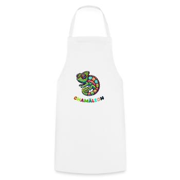 Chameleon - Cooking Apron - white - Front - AI Model Male 185 dark (185cm)