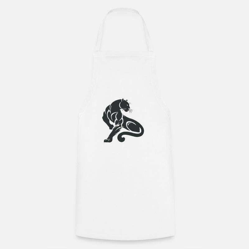 Panther Leopard - Cooking Apron - white