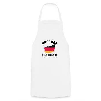 Drapeau de l’Allemagne - Coup de pinceau artistique-D - Tablier de cuisine - blanc - Devant - AI Model Male 185 dark (185cm)