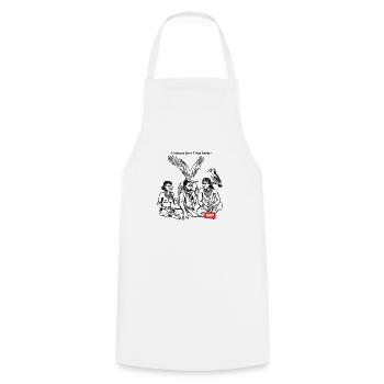 LGBT 9 - Cooking Apron - white - Front - AI Model Male 185 dark (185cm)