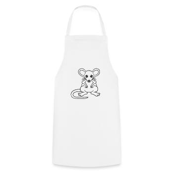 Mouse Mouse Cute Little Rat Rodent Friendly - Cooking Apron - white - Front - AI Model Male 185 dark (185cm)