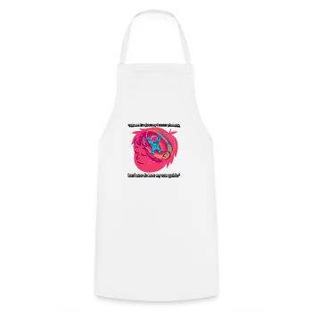 Autism Quote T-Shirt - Cooking Apron - white - Front - AI Model Male 185 dark (185cm)