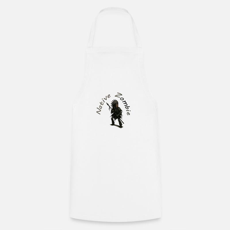 Native Zombie - Cooking Apron - white