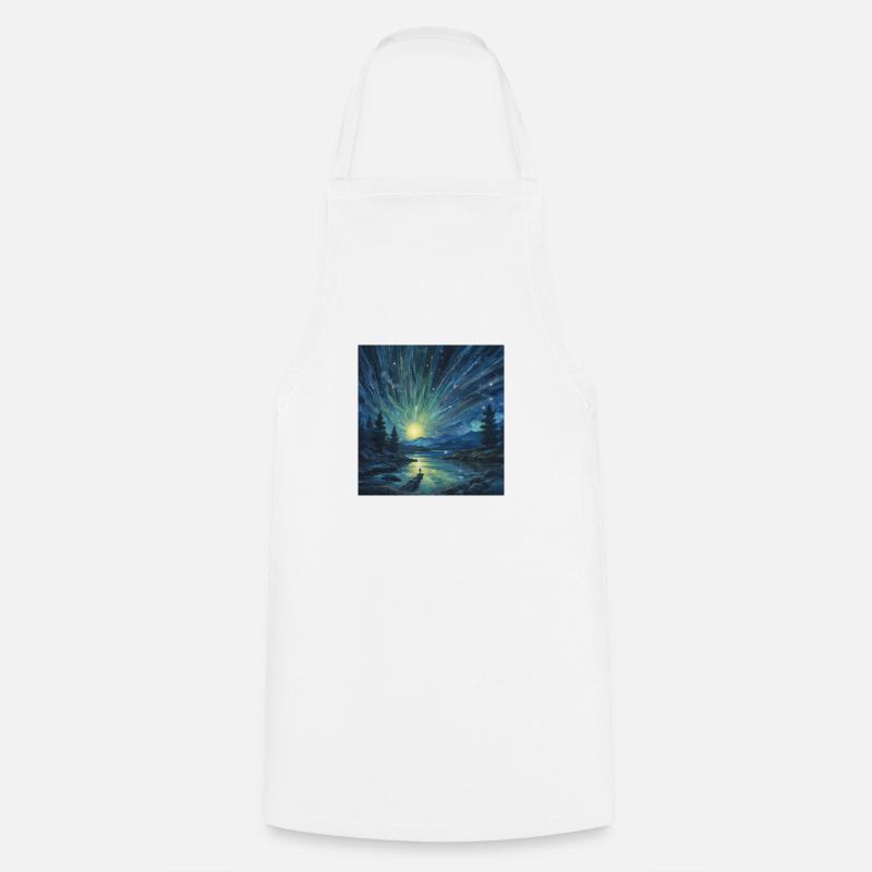 Kosmische Flut - Kochschürze - Weiß