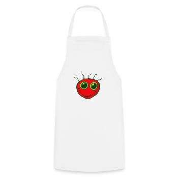 Fantazia Smiley face - Cooking Apron - white - Front - AI Model Male 185 dark (185cm)