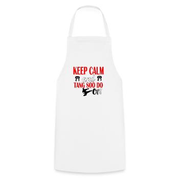 KEEP CALM and TANG SOO DO ON T-Shirt - Kochschürze - Weiß - Vorne - AI Model Male 185 dark (185cm)