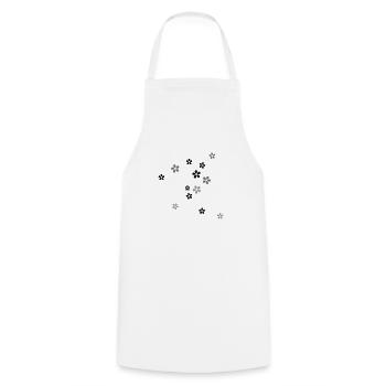 small flowers - Cooking Apron - white - Front - AI Model Male 185 dark (185cm)