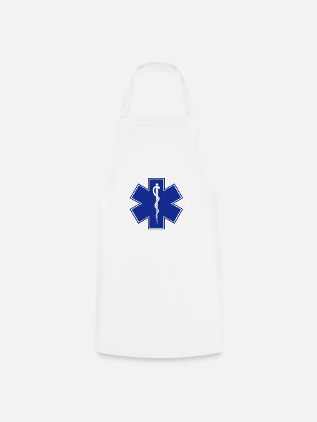 ambulancier logo 1 - Kochschürze - Weiß