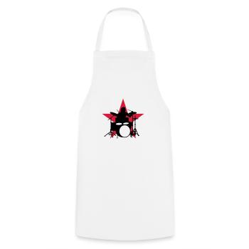 drummer_e_2c - Cooking Apron - white - Front - AI Model Male 185 dark (185cm)