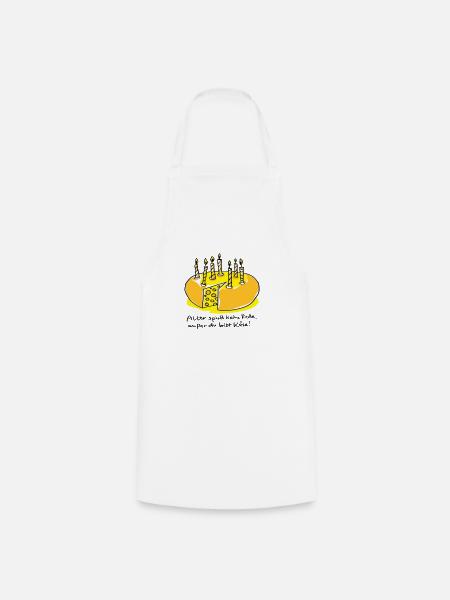 Alter und Käse - Kochschürze - Weiß