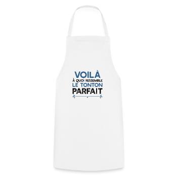 tonton parfait t-shirt cadeau tonton - Tablier de cuisine - blanc - Devant - AI Model Male 185 dark (185cm)