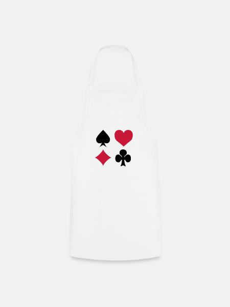 love_jeu_carte - Tablier de cuisine - blanc