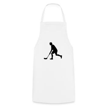 Floorball - Kochschürze - Weiß - Vorne - AI Model Male 185 dark (185cm)