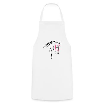 Sports Horse - Cooking Apron - white - Front - AI Model Male 185 dark (185cm)