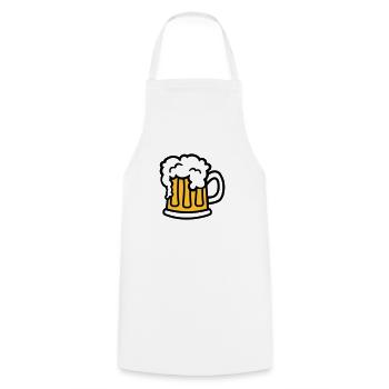 Bière - Tablier de cuisine - blanc - Devant - AI Model Male 185 dark (185cm)