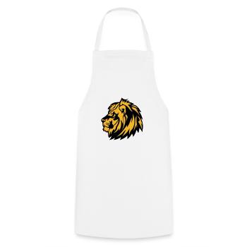 lion sauvage animaux 1710 - Tablier de cuisine - blanc - Devant - AI Model Male 185 dark (185cm)