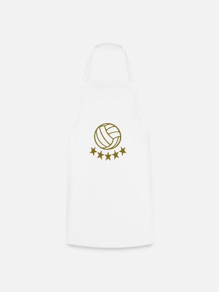 Volleyball - Kochschürze - Weiß
