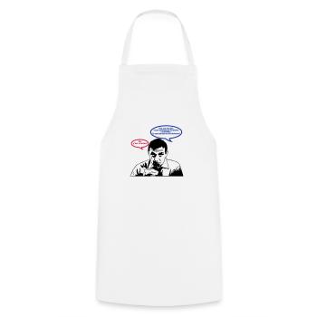 si y'en a aussi lino ventura - Tablier de cuisine - blanc - Devant - AI Model Male 185 dark (185cm)