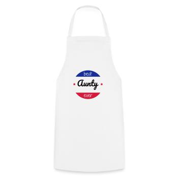 Aunt Aunty Tante Tata Baby Bébé Birth - Cooking Apron - white - Front - AI Model Male 185 dark (185cm)