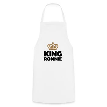 King ronnie name thing crown - Cooking Apron - white - Front - AI Model Male 185 dark (185cm)