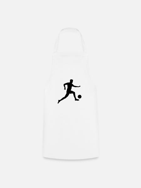 fussballer silhouette - Kochschürze - Weiß