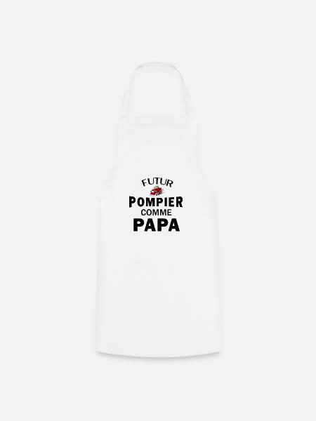 Futur pompier comme papa - Tablier de cuisine - blanc