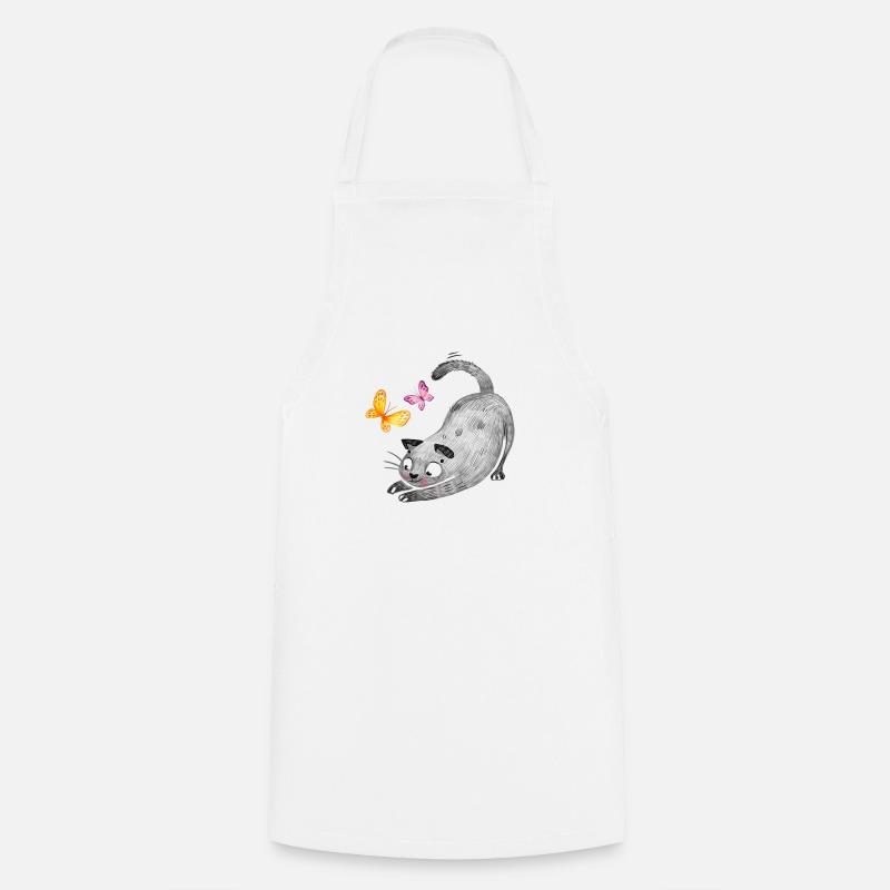 Chat maman chat chat chat Meow Meoww - Tablier de cuisine - blanc