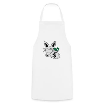 Rich Money Bag Easter Banknotes - Cooking Apron - white - Front - AI Model Male 185 dark (185cm)