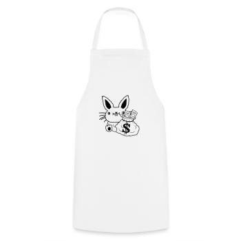Money bag rich Easter banknotes - Cooking Apron - white - Front - AI Model Male 185 dark (185cm)