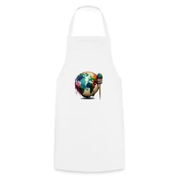 Colorie-moi Cadeau - Tablier de cuisine - blanc - Devant - AI Model Male 185 dark (185cm)