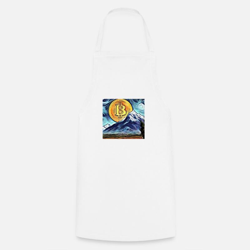 Bitcoin + Nature - Tablier de cuisine - blanc