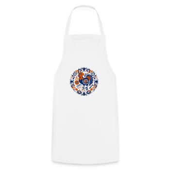 Le coq vintage - Tablier de cuisine - blanc - Devant - AI Model Male 185 dark (185cm)
