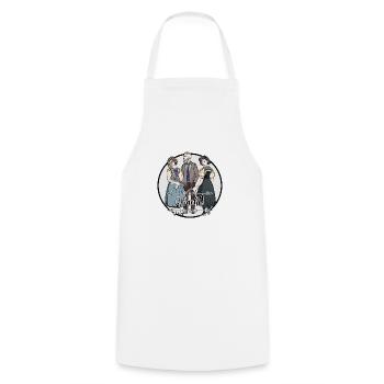 Attention // Illustration - Cooking Apron - white - Front - AI Model Male 185 dark (185cm)
