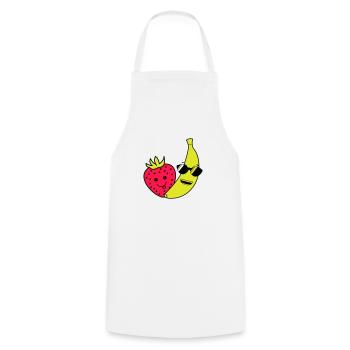 Fraise Banane - Tablier de cuisine - blanc - Devant - AI Model Male 185 dark (185cm)