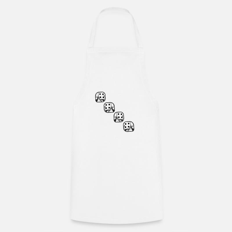 Boardgame Chess Backgammon Game Night - Cooking Apron - white