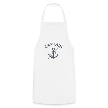CAPITAINE DE BATEAU - Tablier de cuisine - blanc - Devant - AI Model Male 185 dark (185cm)