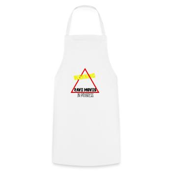 Warning rave moves in progress - Cooking Apron - white - Front - AI Model Male 185 dark (185cm)