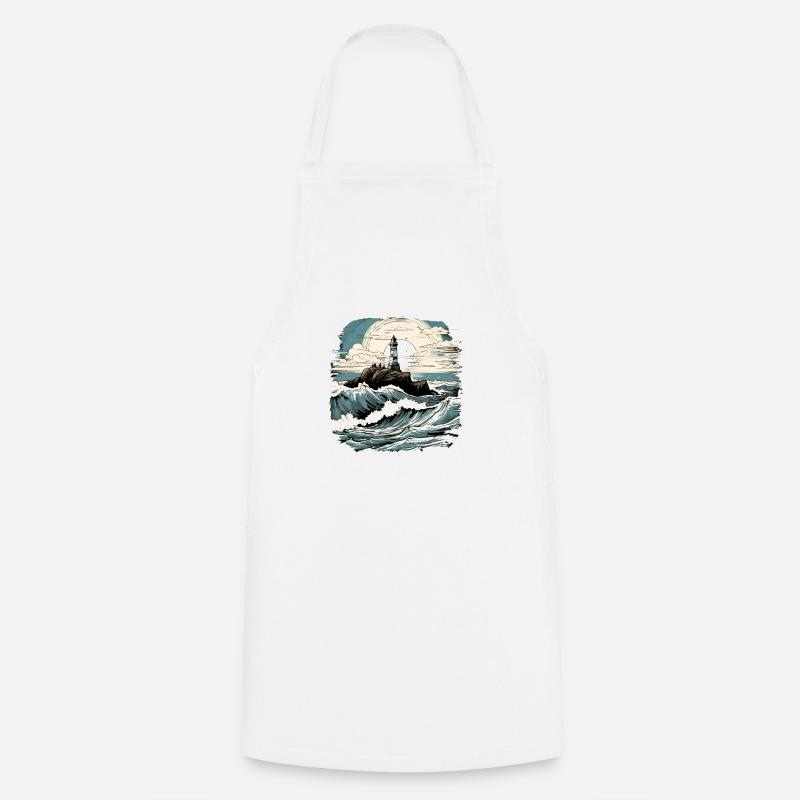 Phare Breton n°2 - Tablier de cuisine - blanc
