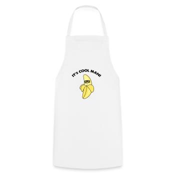 cool banana - Kochschürze - Weiß - Vorne - AI Model Male 185 dark (185cm)