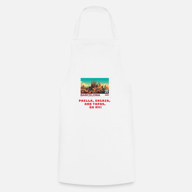 Barcelona - Cooking Apron - white