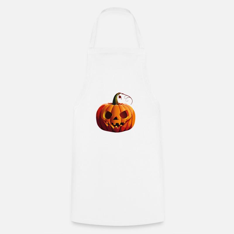 Spooky Horror Pumpkin Head: Pumpkin Monster - Cooking Apron - white