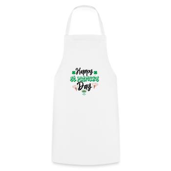 Happy St Patricks Day - Cooking Apron - white - Front - AI Model Male 185 dark (185cm)