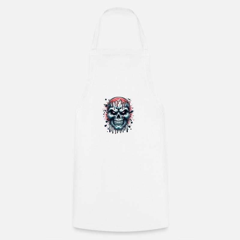 Crâne de sang - Tablier de cuisine - blanc