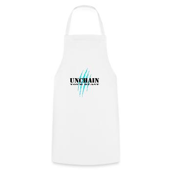 Déchaînez votre bête petr - Tablier de cuisine - blanc - Devant - AI Model Male 185 dark (185cm)