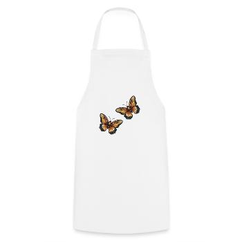 Butterflies - Cooking Apron - white - Front - AI Model Male 185 dark (185cm)