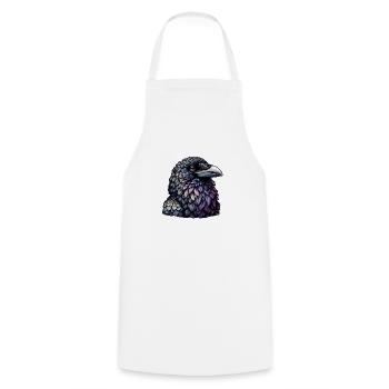 Mystic Raven Art - Cooking Apron - white - Front - AI Model Male 185 dark (185cm)