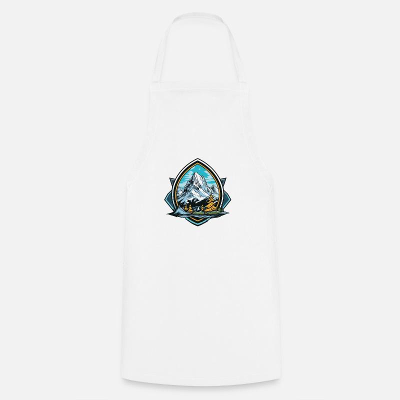 Mountain Mountain - Cooking Apron - white