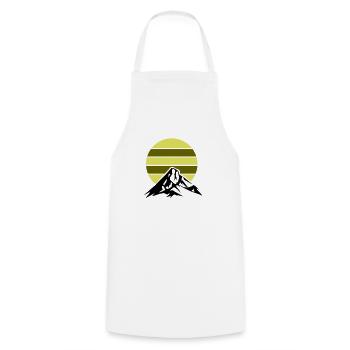 mountains mountains - Cooking Apron - white - Front - AI Model Male 185 dark (185cm)