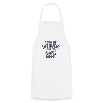 Design pour les fiers gauchers - Tablier de cuisine - blanc - Devant - AI Model Male 185 dark (185cm)